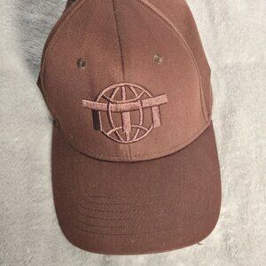 Explosion Caps Brown Adjustable Hat Embroidered TNT Globe Logo Baseball Cap
